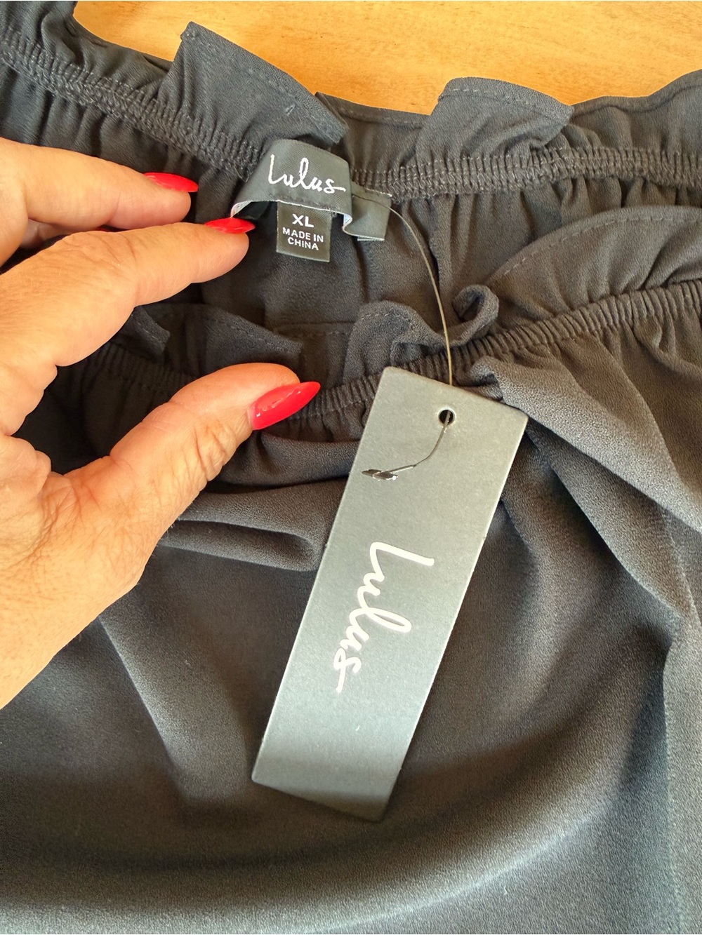 Lulu's Black Off-the-Shoulder Ruffle-Sleeve Blouse - Picture 4 of 4